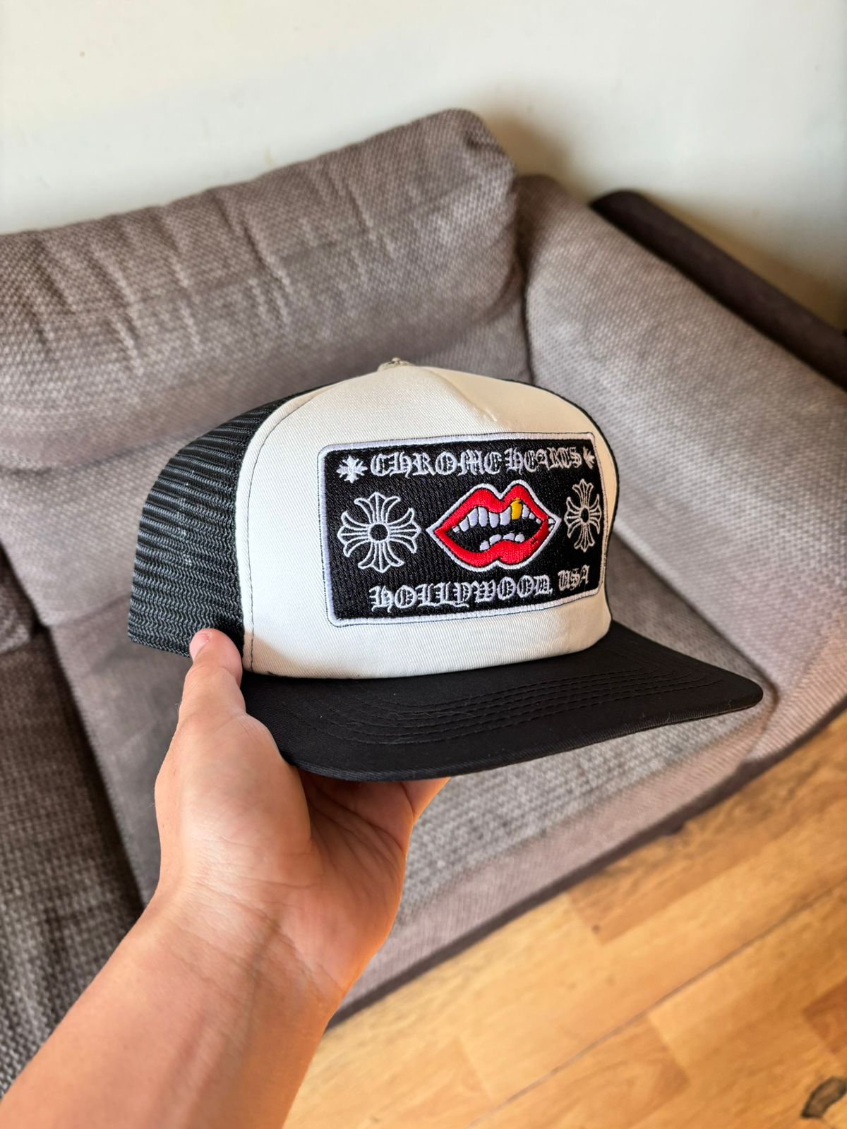 Gorra Chrome Hearts Lips Blanca