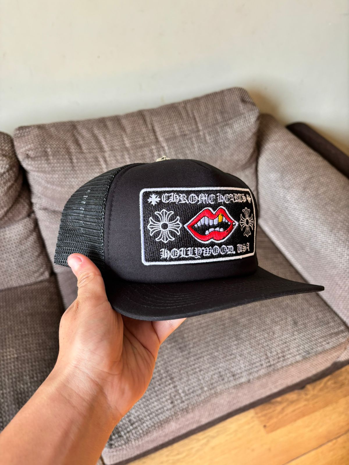 Gorra Chrome Hearts Lips Negra